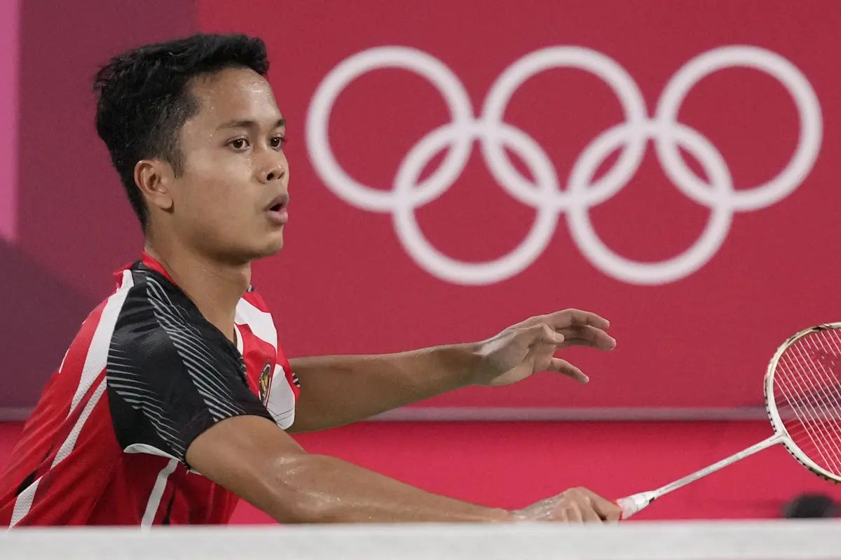 Foto:  Anthony Ginting Raih Poin Pertandingan Perdananya, Menambah Catatan Bagus Bulu Tangkis Indonesia di Olimpiade Tokyo 2020