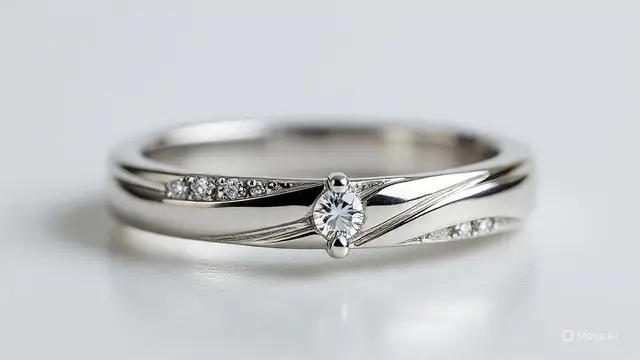 Model Cincin Emas Putih Simpel untuk Muslimah