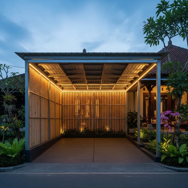 9 Model Carport Industrial yang Tidak Terlihat Kaku, Fasad Rumah Makin Estetik