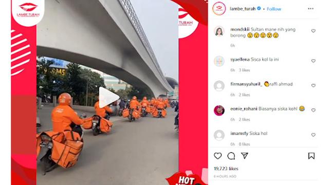 Viral Kurir Shopee Konvoi di Jalanan Jakarta, Antar Paket ke King Nassar