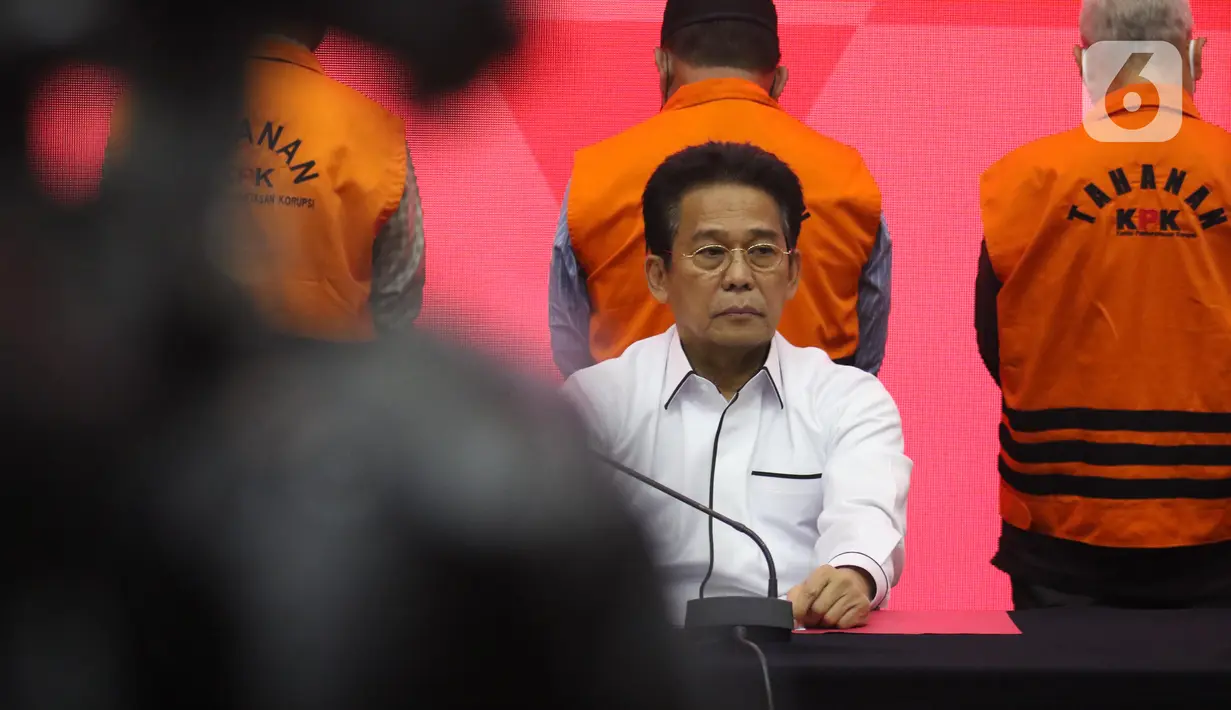 Wakil Ketua KPK Johanis Tanak, menyatakan kelimanya akan ditahan selama 20 hari ke depan terhitung 8 Mei s/d 27 Mei 2023 untuk kebutuhan penyidikan. (Liputan6.com/Helmi Fithriansyah)
