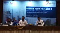 Konferensi pers kesiapan BBM dan LPG Satgas Ramadan dan Idul Fitri 1440 H (Foto:Merdeka.com/Wilfridus S)