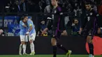 Penyerang Lazio, Ciro Immobile merayakan golnya Danilo Cataldi pada leg pertama babak 16 besar Liga Champions melawan Bayern Munchen di Stadion Olimpico, Roma, 14 Februari 2024. (Filippo MONTEFORTE/AFP)