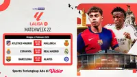 Jadwal Siaran Langsung Liga Spanyol 2024/2025 Matchweek 22 di Vidio, 1 - 4 Februari 2025