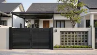 14 Model Pagar Rumah yang Cocok Dipadukan dengan Carport Sempit, Bikin Fasad Makin Estetik