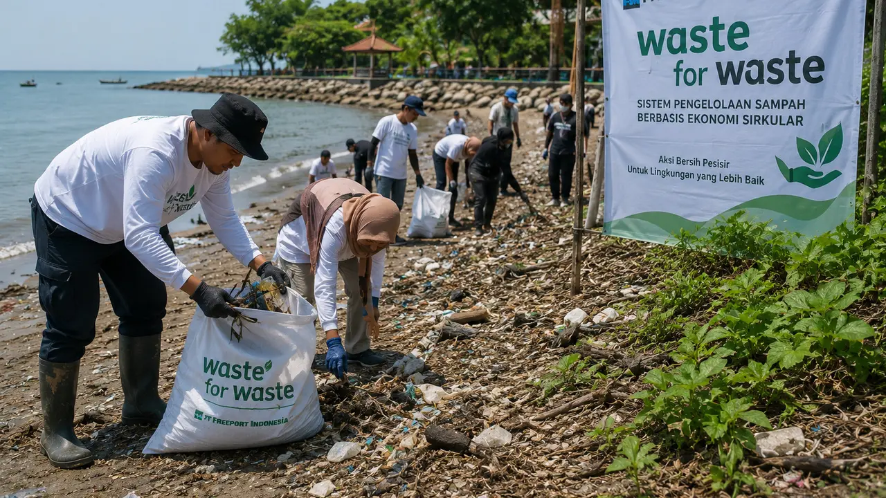 Aksi Bersih Pesisir Program Waste for Waste