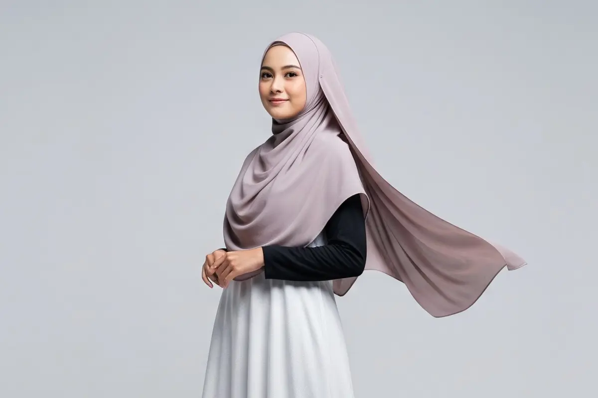 Warna gamis polos yang lagi tren untuk gen z