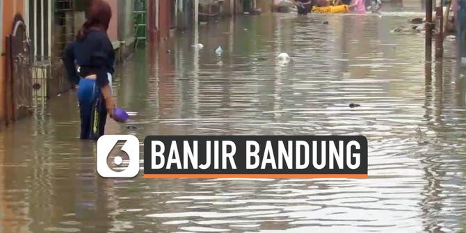 VIDEO: Banjir di 2 Kecamatan di Bandung Belum Surut