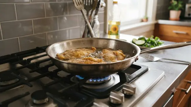Menggoreng Ikan di Wajan