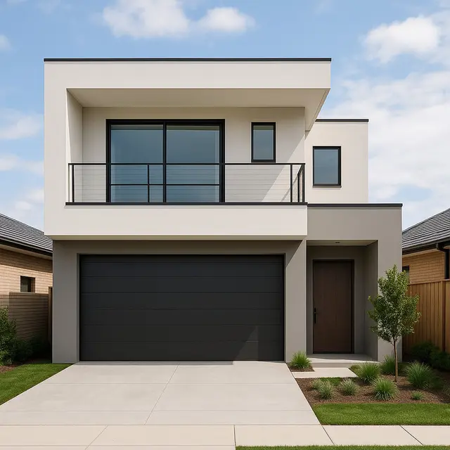 Inspirasi Rumah Minimalis 6x12 2 Lantai Lengkap dengan Garasi dan Balkon (Image by ChatGPT)