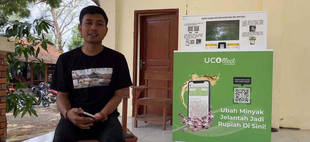 Mesin pengepul minyak jelantah di Kendalisada Creative Corner (KCC) Bojonegoro)