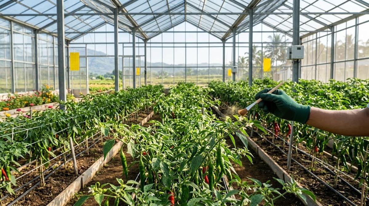 Proses Polinasi Tanaman Cabai