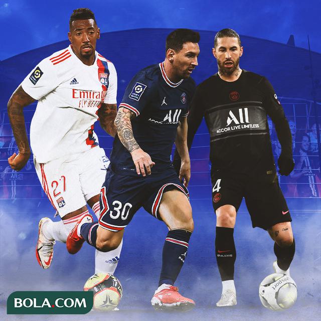 Ilustrasi - Jerome Boateng, Lionel Messi, Sergio Ramos