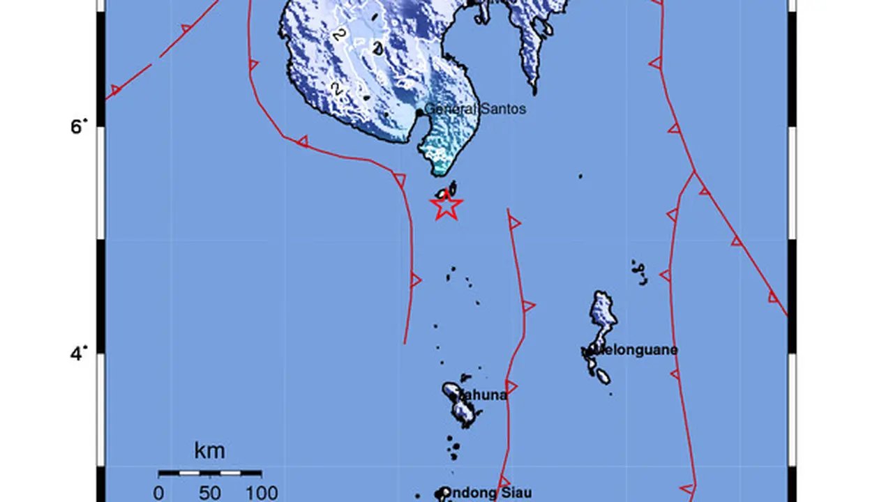 Gempa guncang Kepulauan Sangihe. (BMKG)