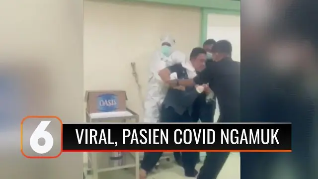 Seorang pasien terpapar Covid-19 mengamuk di lobi IGD RSUD Pasar Minggu, Jakarta Selatan. Akibatnya, petugas keamanan yang mencoba menenangkan pasien tersebut kini ikut terpapar Covid-19.