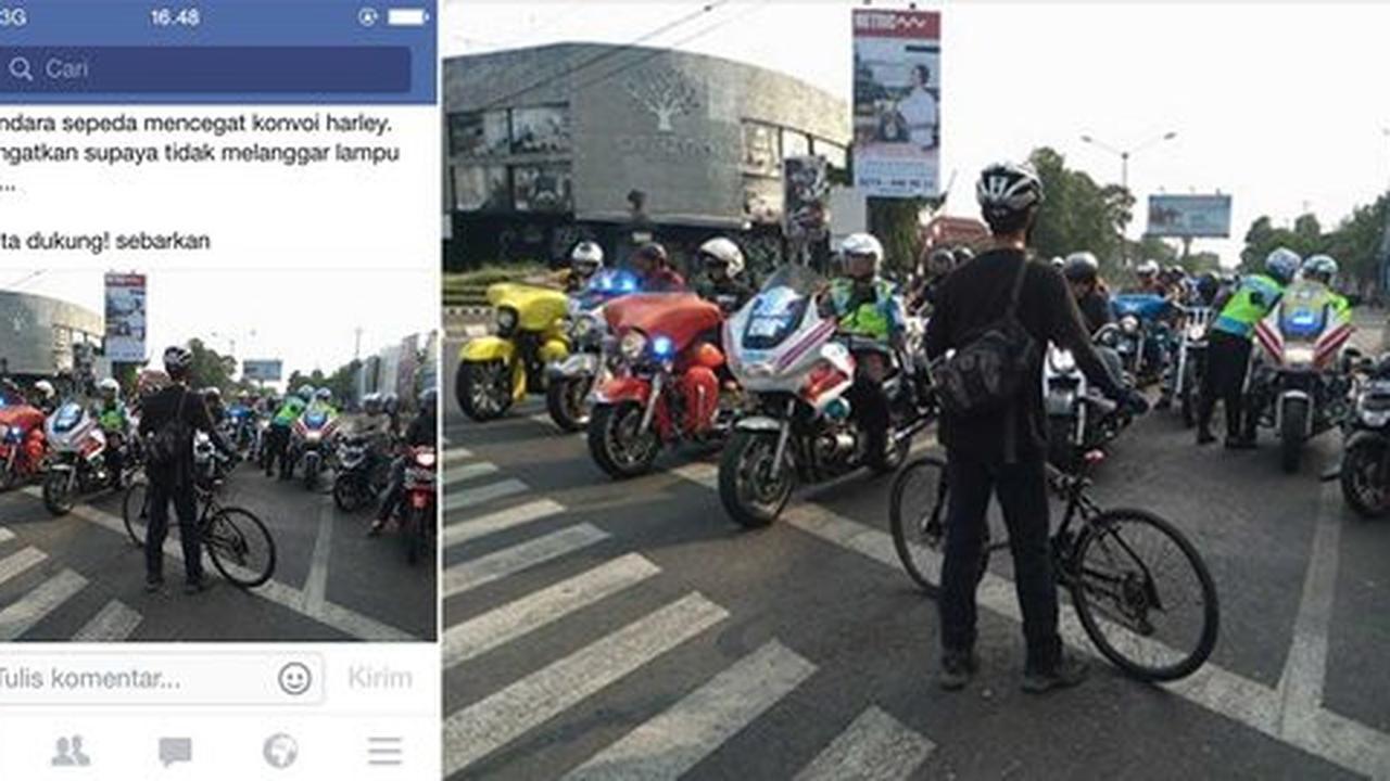 Coba terobos lampu merah, rombongan Moge di Yogya dihadang pesepeda