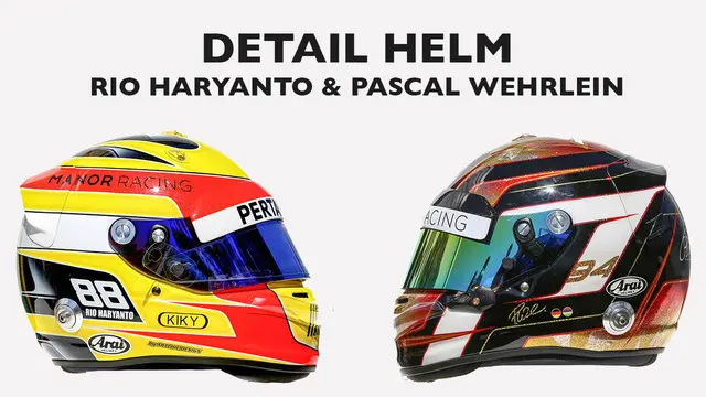 Video detail helm Rio Haryanto dan Pascal Wehrlein di ajang Formula 1 2016.