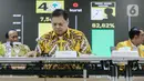 Ketua Umum (Ketum) Partai Golkar, Airlangga Hartarto memimpin rapat pengarahan calon kepala daerah di Slipi, Jakarta Barat, Selasa (21/11/2023). (Liputan6.com/Faizal Fanani)