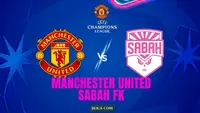 Ilustrasi Manchester United Vs Sabah FK, Liga Champions. (Bola.com/AI)