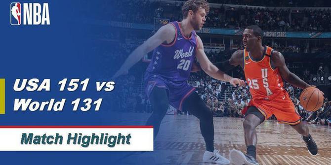 VIDEO: Highlights NBA All Star 2019-2020, Rising Star USA Vs Rising Star World 151-131