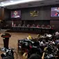 Suasana sidang perdana sengketa Pilpres 2019 di Mahkamah Konstitusi (MK), Jakarta, Jumat (14/6/2019). Sesuai jadwal, persidangan hari ini dengan agenda pembacaan materi gugatan dari pemohon, yaitu paslon 02 Prabowo Subianto-Sandiaga Uno. (Lputan6.com/Johan Tallo)