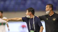 PPelatih Timnas Indonesia Shin Tae-yong dalam laga melawan Vietnam pada lanjutan Kualifikaunia 2022 di Stadion Al Maktoum, Dubai, Uni Emirat Arab, Senin (7/6/2021) malam WIB. (foto: PSSI)