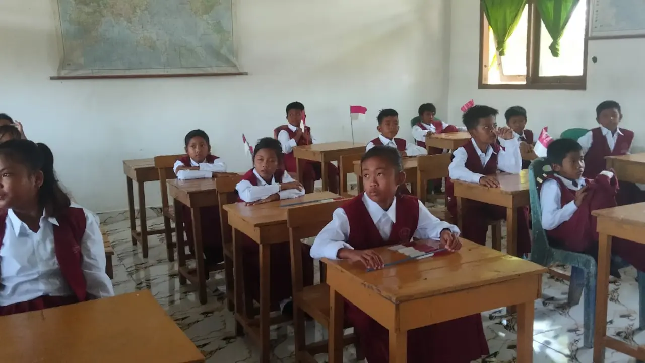 Para pelajar SD Swakarya Banyuasin Sumsel sudah bisa menikmati fasilitas sekolah yang layak