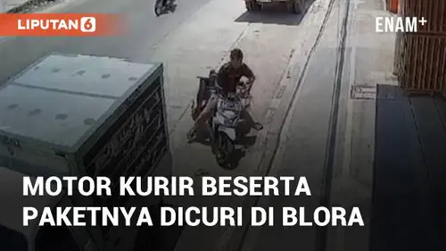 VIDEO: Detik-detik Motor Kurir Beserta Paketnya Dicuri di Blora, Pelaku Belum Ditemukan