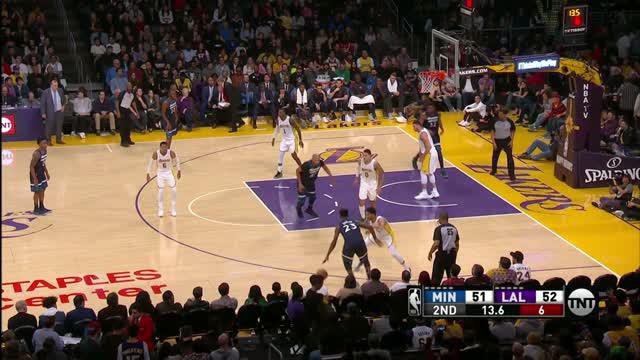 Berita video game recap NBA 2017-2018 antara Minnesota Timberwolves melawan LA Lakers dengan skor 121-104.