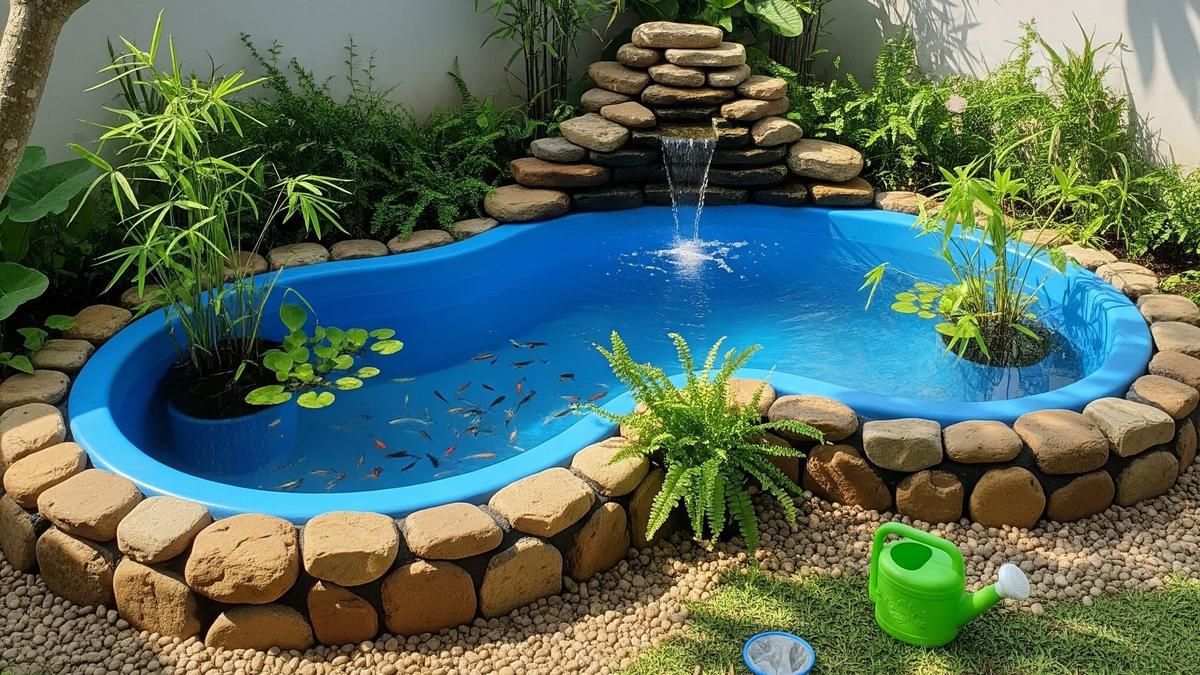 6 Desain Kolam Ikan dari Bak Fiber untuk Anak Belajar Pelihara Ikan, Aman dan Menyenangkan