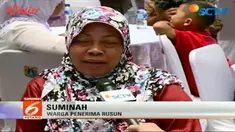 Plt gubernur DKI Jakarta Djarot Saiful Hidayat melakukan pengundian rumah susun (rusun) terhadap warga Bukit Duri di Balaikota.