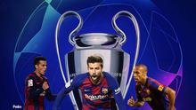 Barcelona - Thierry Henry, Gerard Pique, Pedro (Bola.com/Adreanus Titus)