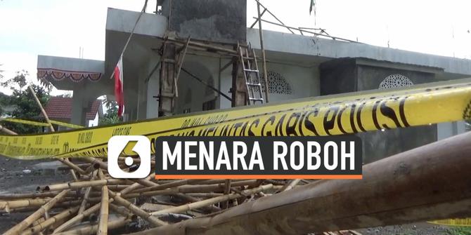 VIDEO: Menara Bagunan PCNU Sukabumi Roboh, 2 Tewas