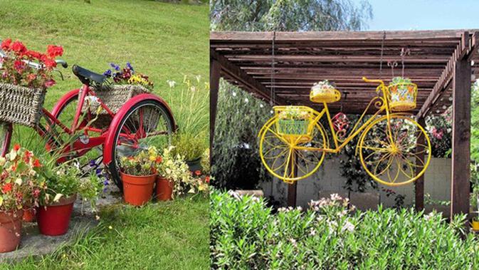 8 Ide Percantik Taman Dengan Hiasan  Sepeda  Lama Fashion 