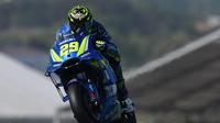 Pembalap Suzuki Ecstar, Andrea Iannone memulai balapan MotoGP Prancis 2018 dari urutan keempat. (Jean-Francois MONIER / AFP)