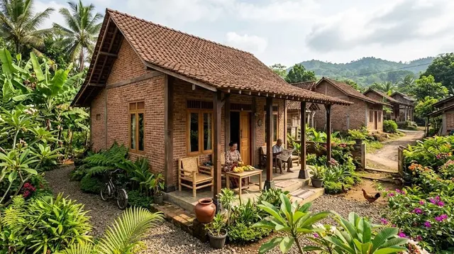 8 Inspirasi Rumah Bata Ekspos Gaya Kampung, Sederhana tapi Menawan