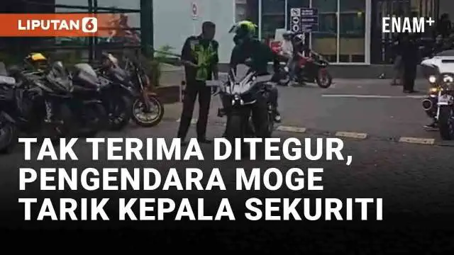 VIDEO: Tak Terima Ditegur Usai Geber Motor, Pengendara Moge Tarik Kepala Sekuriti