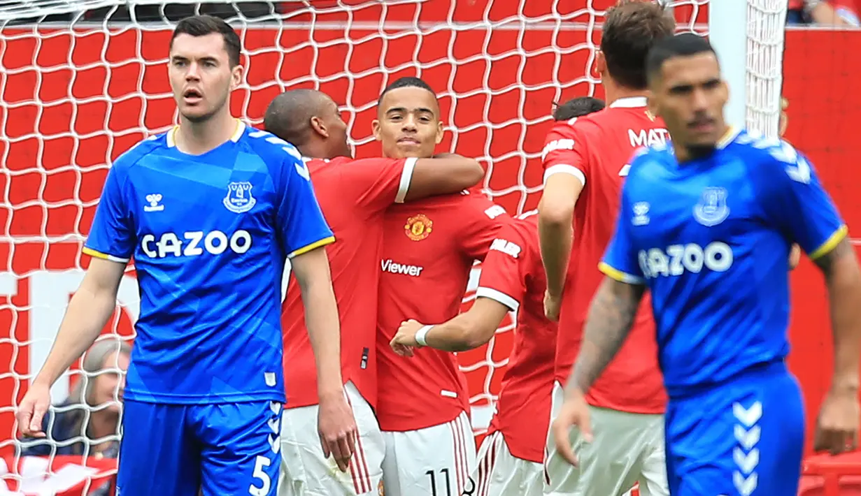 Mason Greenwood. Absennya Edinson Cavani dan Marcus Rashford membuat striker muda Manchester United ini akan menjadi andalan di lini serang bersama Anthony Martial. Kecepatannya akan sulit diantisipasi para pemain belakang Leeds United. (Foto: AFP/Lindsey Parnaby)