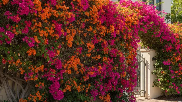 Pagar rumah dari Bougainvillea (Gemini AI)
