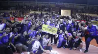 Jakarta LavAni Allo Bank juara putaran dua PLN Mobile Proliga 2023 setelah mengalahkan Jakarta Bhayangkara Presisi di GOR UNY Yogyakarta, Sabtu, 18 Februari 2023. LavAni mengantongi tujuh kemenangan dengan 21 poin selama putaran dua Proliga 2023. (foto: Proliga)