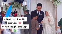 Viral Aksi Pengantin Bagi-bagi Amplop di Hari Pernikahannya, Bikin Salut (Sumber: TikTok/@nuurinuraini)