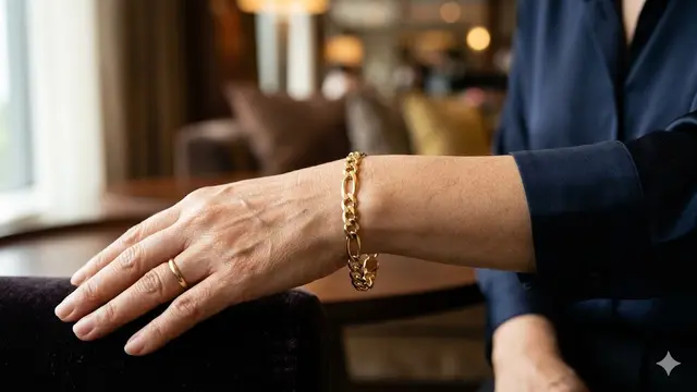 Model Gelang Emas Rantai untuk Usia 50 Tahun ke Atas