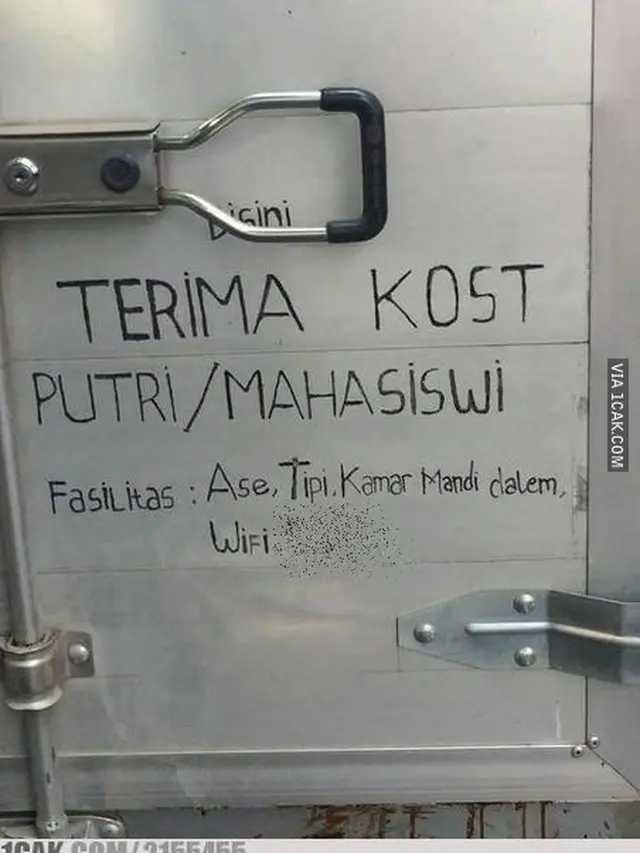 6 Tulisan Terima Kos Putri Ini Bikin Ngakak