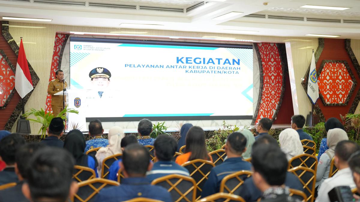 Wakil Wali Kota Bontang, Agus Haris saat Sosialisasi Pelayanan Antar Kerja