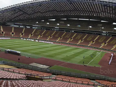 Suasana Stadion Shah Alam yang akan menjadi tempat pertandingan Grup B cabang sepak bola SEA Games 2017 Malaysia antara Indonesia melawan Thailand pada Selasa (15/8/2017). (Bola.com/Vitalis Yogi Trisna)