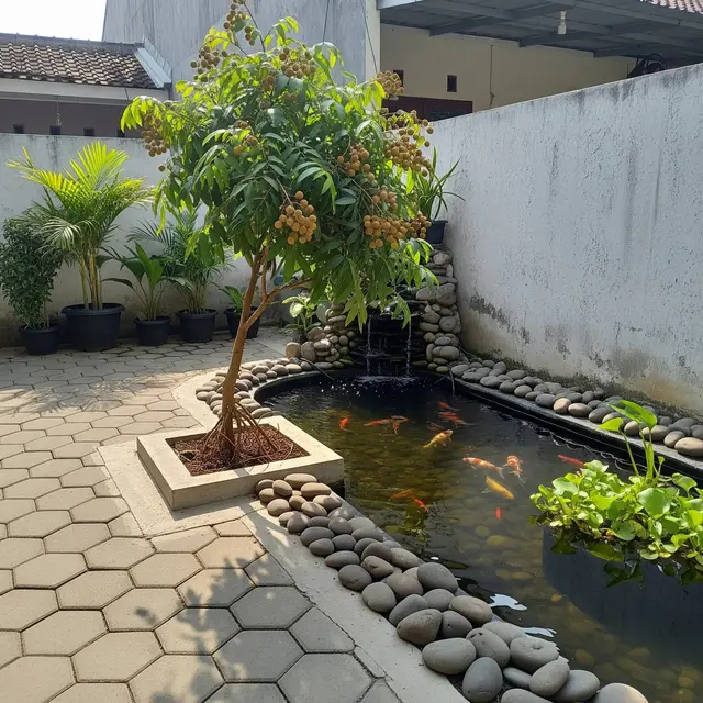11 Pohon Buah yang Cocok di Dekat Kolam Ikan Tanpa Akar Merusak Struktur