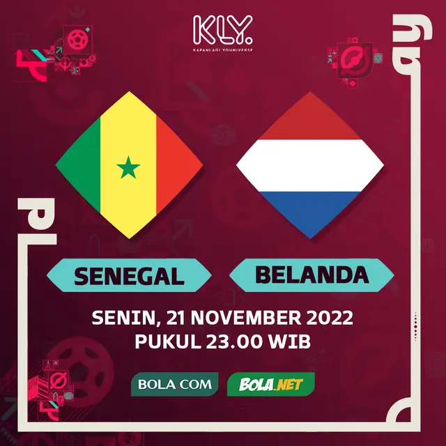 Piala Dunia 2022 - Senegal Vs Belanda