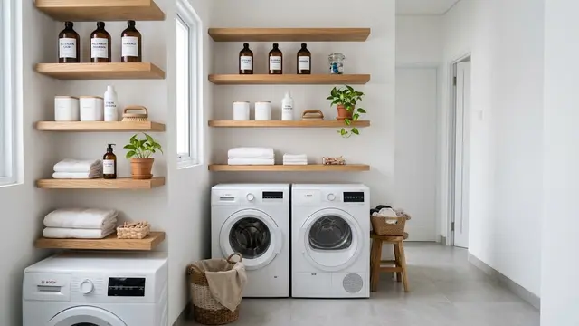 Model Rak Dinding untuk Area Laundry Sempit