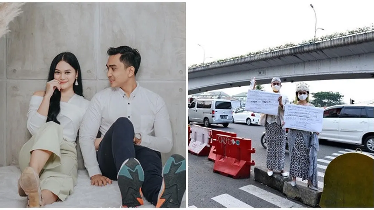5 Potret Prewedding Lutfi Agizal dan Nadya Indry Pakai Baju Adat di Jalan Raya, Curi Perhatian
