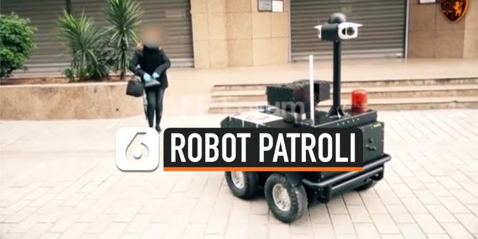 VIDEO: Masa Lockdown, Robot Polisi Tunisia Patroli di Pusat Kota